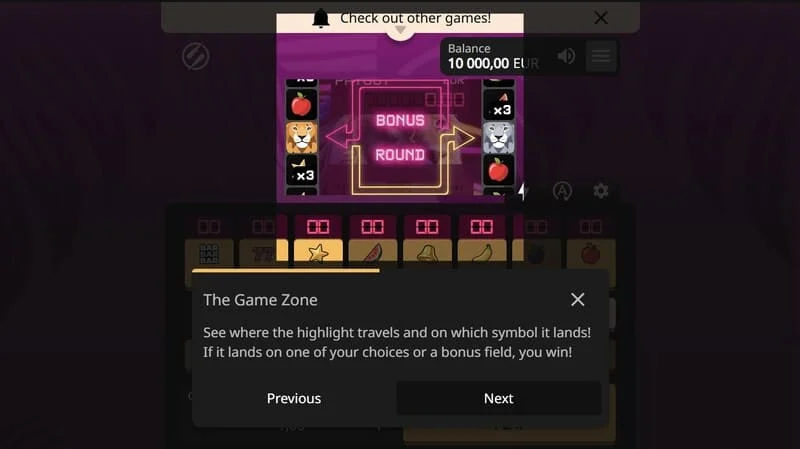 Lion Zama Fruits Bonus Spins - collecte des symboles Scatter et déclenchement du mode spécial
